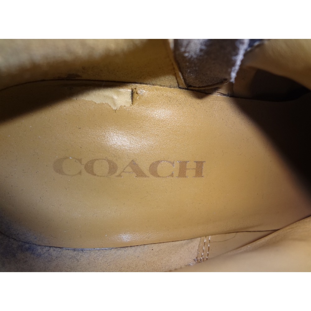 Coach Womens Tan Suede Leather Buckle Ankle Boots Size 11 B - Picture 10 of 11